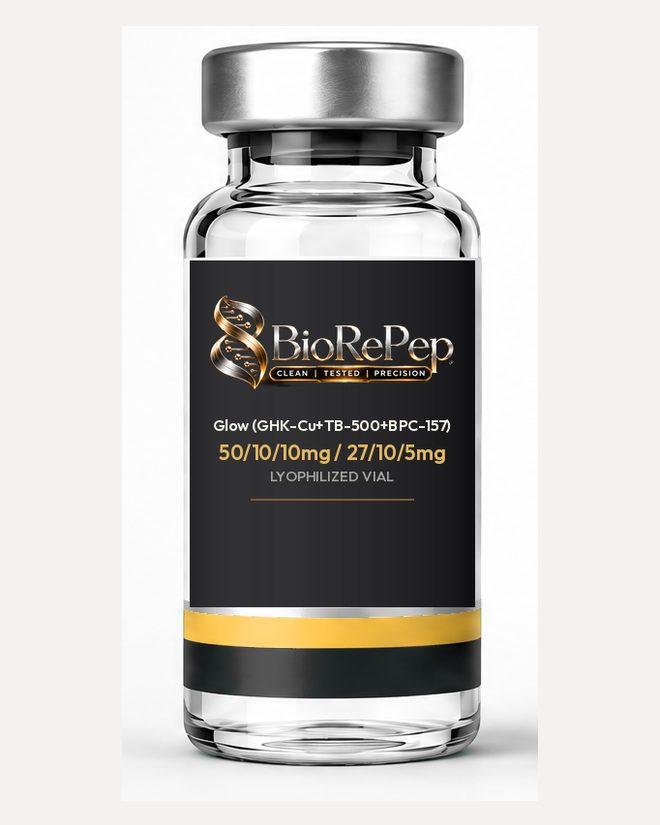Glow (GHK-Cu+TB-500+BPC-157) Lyophilized Vials